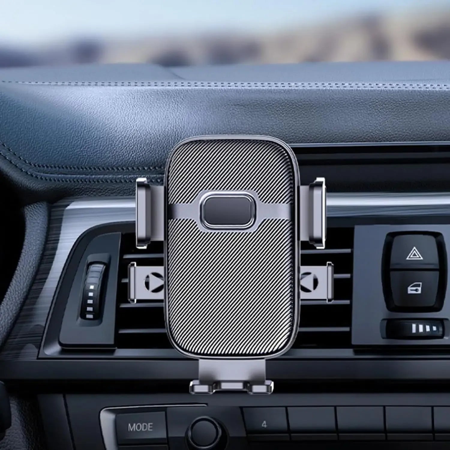 Universal Car Air Vent Phone Mount (Black Textured Finish) - 360 degrees Adjustable, Non-slip Navigation V888-ELOSUNG54084