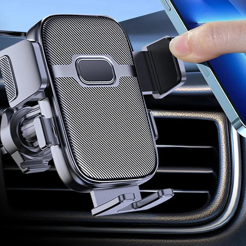 Universal Car Air Vent Phone Mount (Black Textured Finish) - 360 degrees Adjustable, Non-slip Navigation V888-ELOSUNG54084