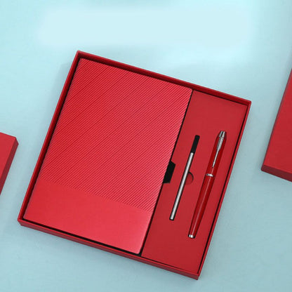 Red Luxury A5 Notebook and Pen Gift Set Business Journal Office Writing Diary Executive Stationery Present V888-ELOSUNG54088