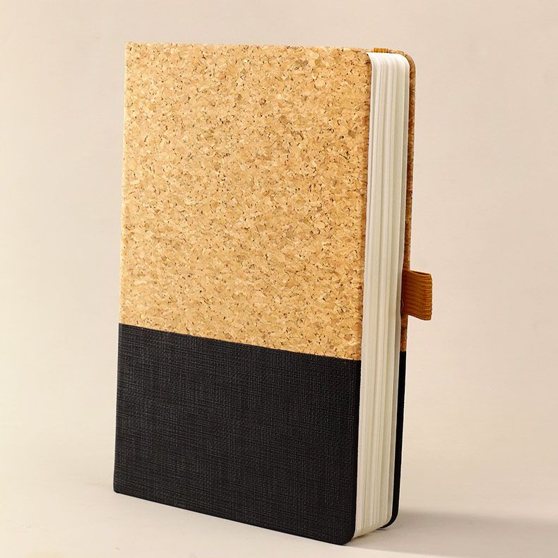Black Eco-Friendly Cork A5 Notebook Gift Set with Matching Pen Business Journal Office Meeting Writing Gift V888-ELOSUNG54113