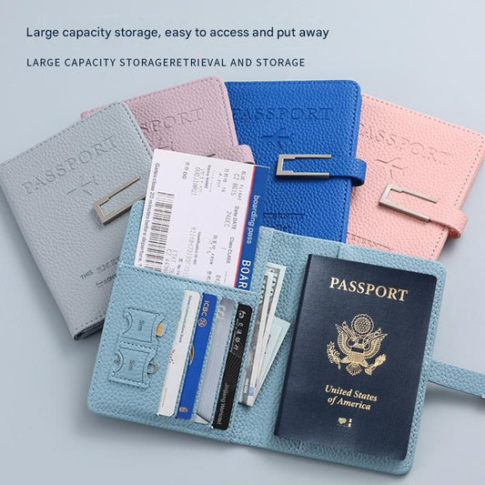 Black Travel Passport Holder and Notebook Gift Set with Luggage Tag & Metal Pen Business Travel Gift Box V888-ELOSUNG54117
