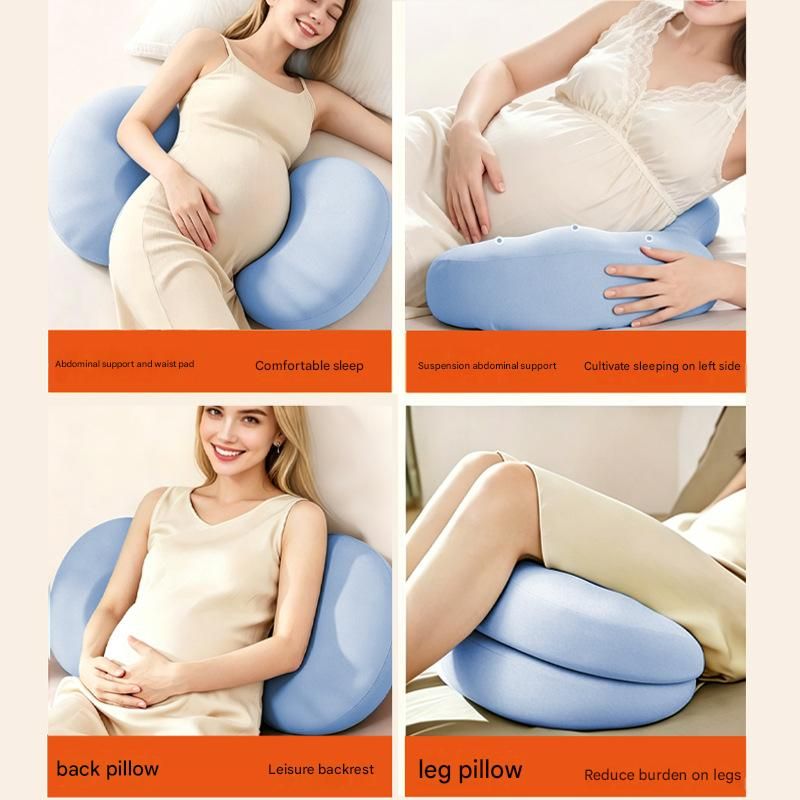 Blue Memory Foam Pregnancy Support Pillow for Side Sleeping, Adjustable Maternity Belly and Back Support V888-ELOSUNG54139