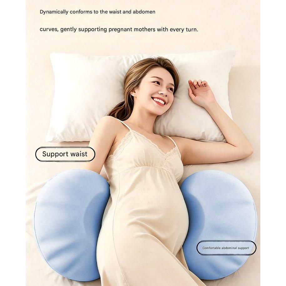 Grey Memory Foam Pregnancy Support Pillow for Side Sleeping, Adjustable Maternity Belly and Back Support V888-ELOSUNG54142