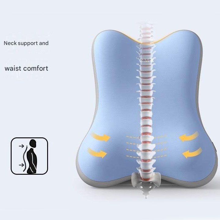 Blue Memory Foam Reading Pillow & Back Support Cushion with Adjustable Wedge, Ergonomic Neck and Lumbar V888-ELOSUNG54155