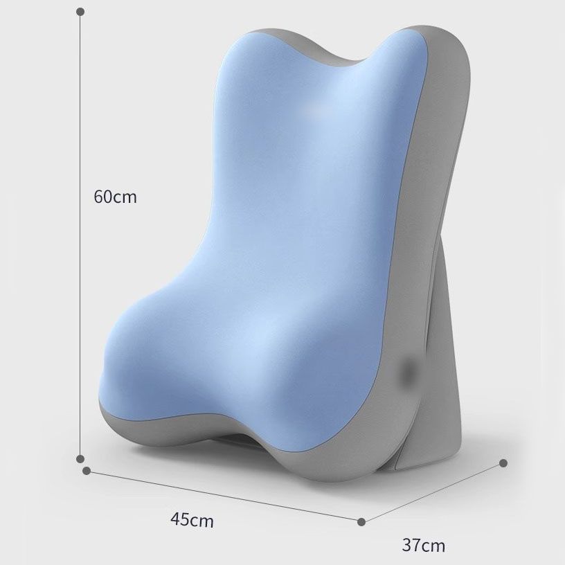Blue Memory Foam Reading Pillow & Back Support Cushion with Adjustable Wedge, Ergonomic Neck and Lumbar V888-ELOSUNG54155