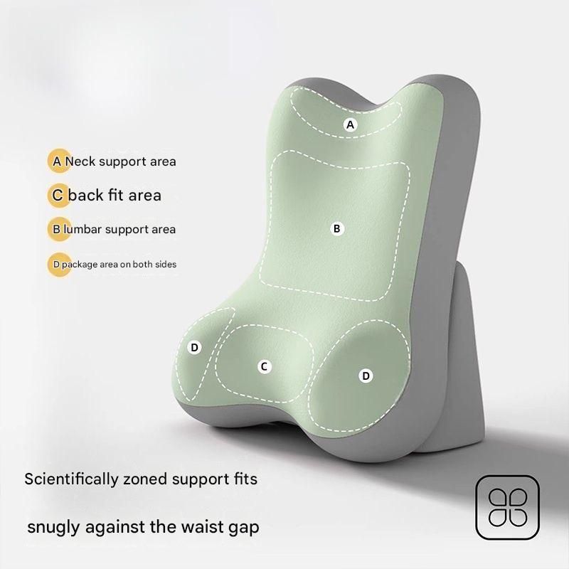 Green Memory Foam Reading Pillow & Back Support Cushion with Adjustable Wedge, Ergonomic Neck and Lumbar V888-ELOSUNG54158