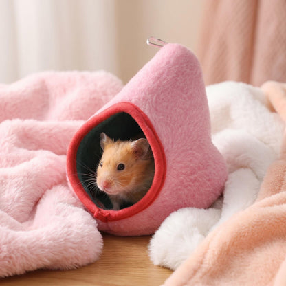 Pink Soft Cozy Hamster Bed Small Pet Sleeping Nest for Winter Guinea Pig, Hamster, Sugar Glider, Safe & Warm V888-ELOSUNG54229