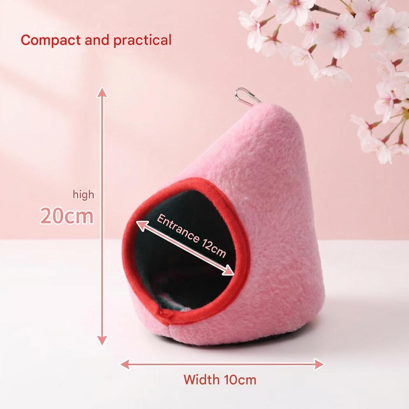 Pink Soft Cozy Hamster Bed Small Pet Sleeping Nest for Winter Guinea Pig, Hamster, Sugar Glider, Safe & Warm V888-ELOSUNG54229