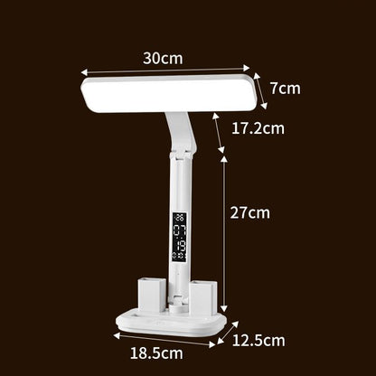 White 360 Degree Rotating Tablet Stand and Foldable LED Desk Lamp Study Set Adjustable Reading Light with V888-ELOSUNG54237