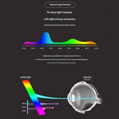 LED Foldable Eye-Caring Reading Desk Lamp with Smart Clock Display, USB Rechargeable Study Light, Pen Holders V888-ELOSUNG54245
