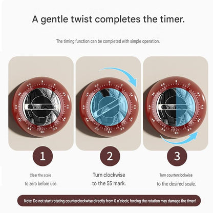 Red 60-Minute Magnetic Mechanical Kitchen Timer Countdown Clock for Cooking, Study, Productivity and Time V888-ELOSUNG54247