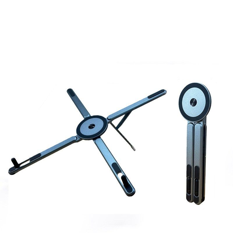 Grayish blue Foldable Magnetic Phone & Tablet Stand Aluminium Alloy Laptop Holder Adjustable Desktop Stand V888-ELOSUNG54249