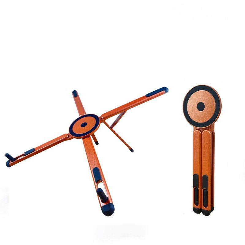 Orange Foldable Magnetic Phone & Tablet Stand Aluminium Alloy Laptop Holder Adjustable Desktop Stand for V888-ELOSUNG54250