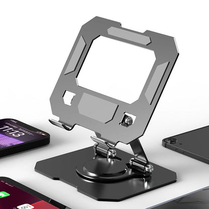 Black Adjustable Aluminium Alloy Tablet Stand with 360 degrees Rotation, Foldable Metal Desk Holder for iPad, V888-ELOSUNG54259