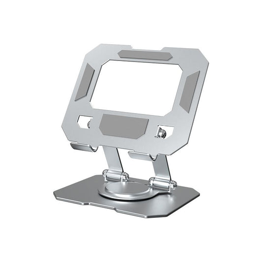 Silver Adjustable Aluminium Alloy Tablet Stand with 360 degrees Rotation, Foldable Metal Desk Holder for V888-ELOSUNG54260
