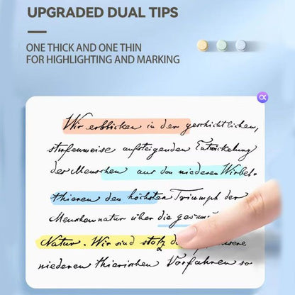 Pastel Dual Tip Highlighter Pen Set 5 Colours with Storage Case, Macaron Mildliner Marker Pens for Study V888-ELOSUNG54270