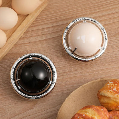 Black Retro Planet Mechanical Kitchen Timer Magnetic Countdown Clock Battery-Free Metal Core Loud Alarm for V888-ELOSUNG54272