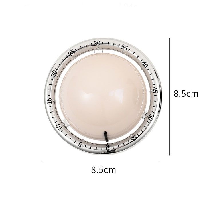 Black Retro Planet Mechanical Kitchen Timer Magnetic Countdown Clock Battery-Free Metal Core Loud Alarm for V888-ELOSUNG54272