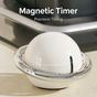 Beige Retro Planet Mechanical Kitchen Timer Magnetic Countdown Clock Battery-Free Metal Core Loud Alarm for V888-ELOSUNG54273
