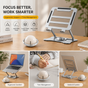360 degrees Rotating Laptop Stand(Silver) & Magnetic Mechanical Timer(Beige) Set - Ergonomic Cooling Desk V888-ELOSUNG54282