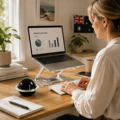 360 degrees Rotating Laptop Stand(Silver) & Magnetic Mechanical Timer(Black) Set - Ergonomic Cooling Desk V888-ELOSUNG54284