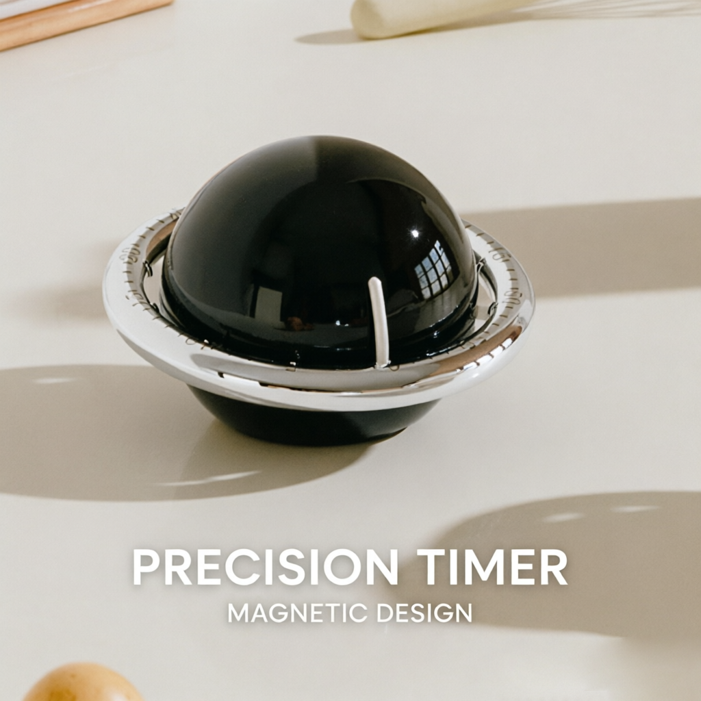 Black 3-in-1 Focus & Productivity Set: Magnetic Mechanical Timer, Noise-Reducing Earplugs & Rechargeable V888-ELOSUNG54286