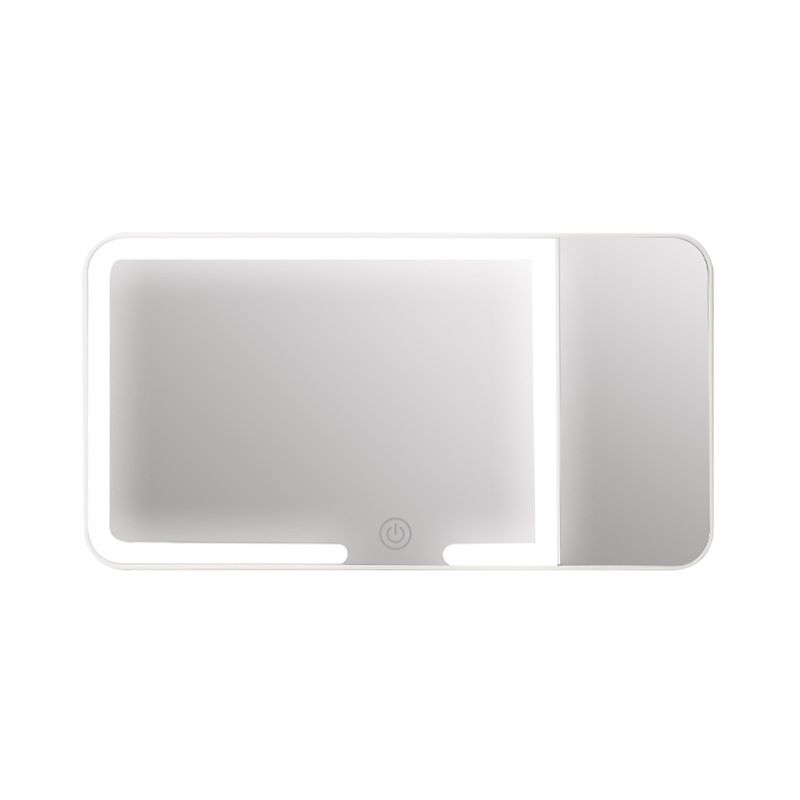 White LED Car Sun Visor Makeup Mirror with 5x Magnification & Touch Lighting - Rechargeable Vanity Mirror for V888-ELOSUNG54300