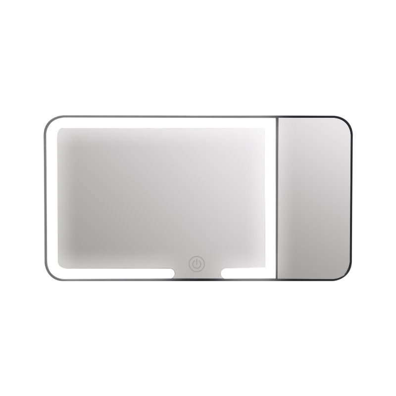 Black LED Car Sun Visor Makeup Mirror with 5x Magnification & Touch Lighting - Rechargeable Vanity Mirror for V888-ELOSUNG54301