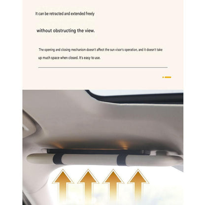 Black LED Car Sun Visor Makeup Mirror with 5x Magnification & Touch Lighting - Rechargeable Vanity Mirror for V888-ELOSUNG54301