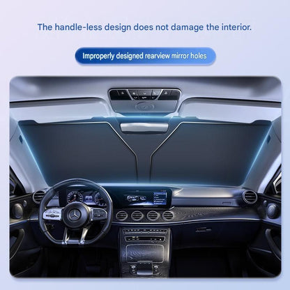 Car windshield sun visor, 55.1 x 27.6 inches, foldable windshield sun visor, UV protection, heat insulation, V888-ELOSUNG543029