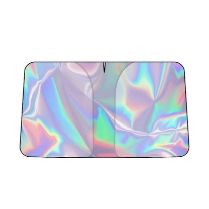 Reflective Car Windshield Sun Shade 57.1 x 31.5 Inch Foldable Front Windshield Sunshade UV Block Heat V888-ELOSUNG543030