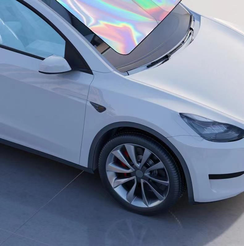 Reflective Car Windshield Sun Shade 57.1 x 31.5 Inch Foldable Front Windshield Sunshade UV Block Heat V888-ELOSUNG543030