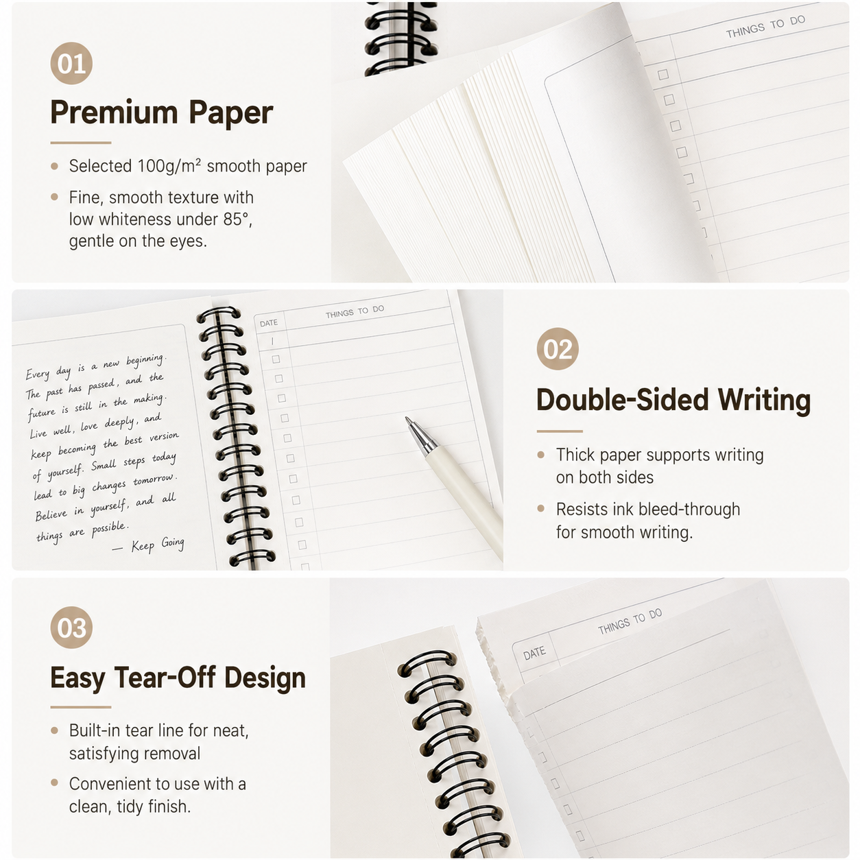 Fruit Series To Do List Notebook (Apple) – Spiral Bound Journal with Cute Fruit Cover, 80 Sheets, Portable Planner for Daily Notes, Study, Office and Personal Organisation