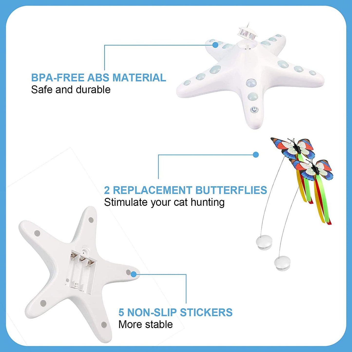 Starfish Butterfly Cat Teaser Toys V888-ELOSUNG747