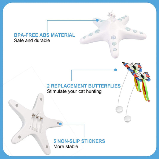 Starfish Butterfly Cat Teaser Toys V888-ELOSUNG747