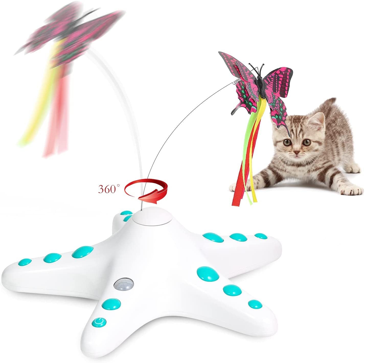 Starfish Butterfly Cat Teaser Toys V888-ELOSUNG747