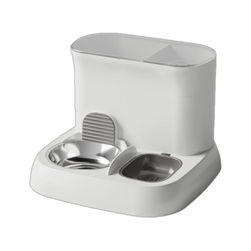 Pet automatic feeding water dispenser stainless steel bowl grey 28.5 * 28.5 * 25CM V888-ELOSUNG966