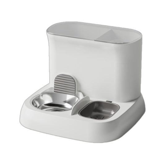 Pet automatic feeding water dispenser stainless steel bowl grey 28.5 * 28.5 * 25CM V888-ELOSUNG966