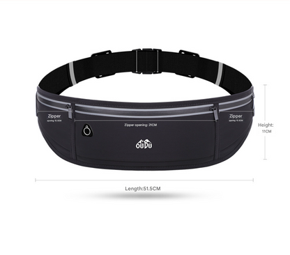 Dark blue Adjustable Running Belt - Fits Large Phones, Reflective, Earphone Port V888-EOSUNG31014