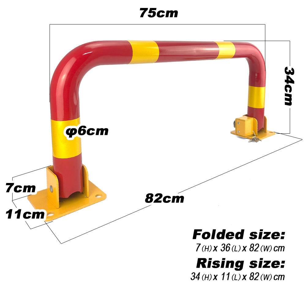 Arch Parking Barrier Fold Down Vehicle Security Locker Keyed Alike V891-CAR-PBTNALIKE-X1