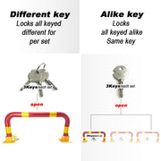 Arch Parking Barrier Fold Down Vehicle Security Locker Keyed Alike V891-CAR-PBTNALIKE-X1