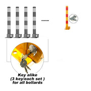 Red Parking Bollard locker Barrier Key Alike lock Fold Down Vehicle V891-CAR-RCBALIKER-X1
