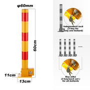 Red Parking Bollard locker Barrier Key Alike lock Fold Down Vehicle V891-CAR-RCBALIKER-X1