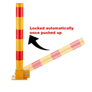 Red Parking Bollard locker Barrier Key Alike lock Fold Down Vehicle V891-CAR-RCBALIKER-X1