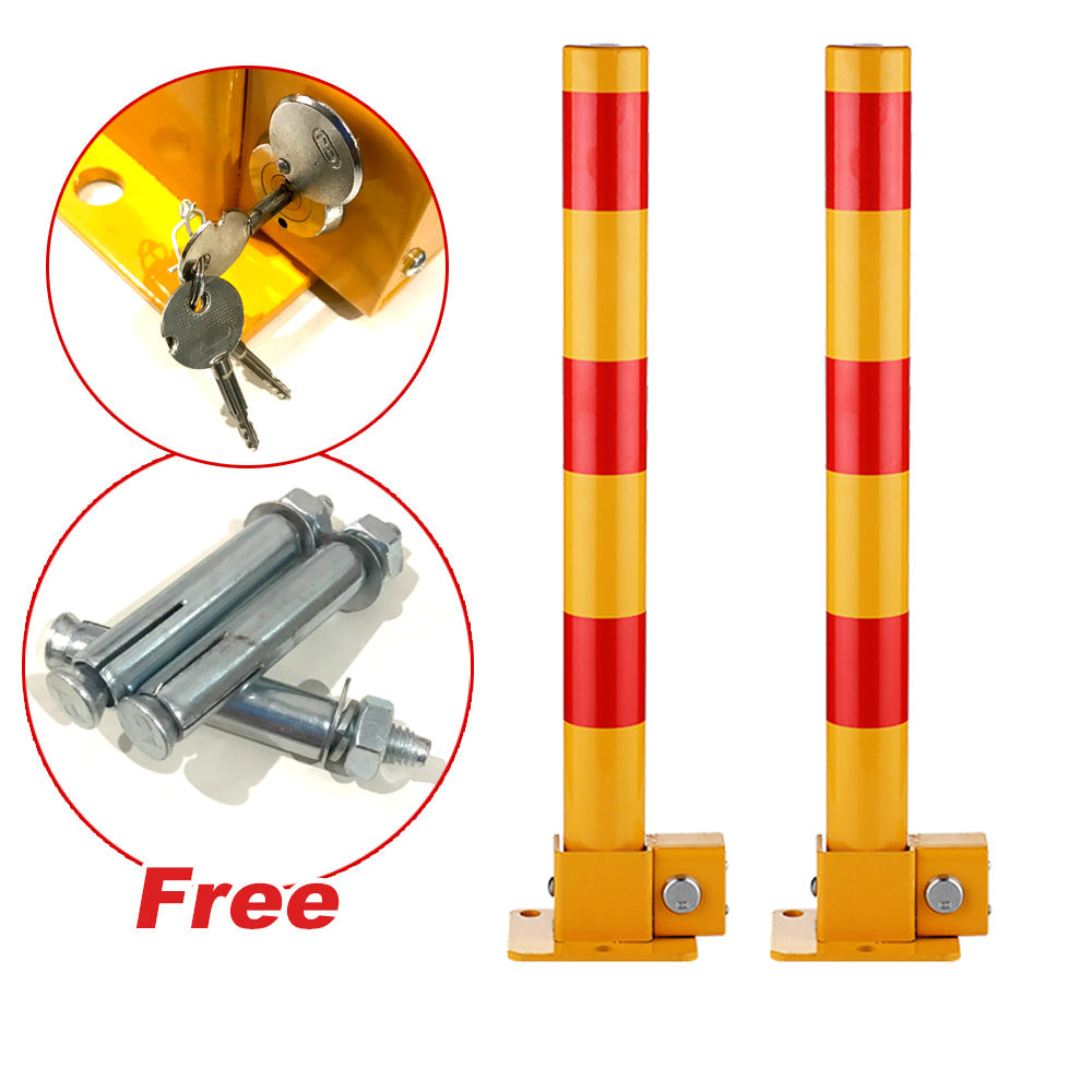 Red Parking Bollard locker Barrier Key Alike lock Fold Down Vehicle V891-CAR-RCBALIKER-X1