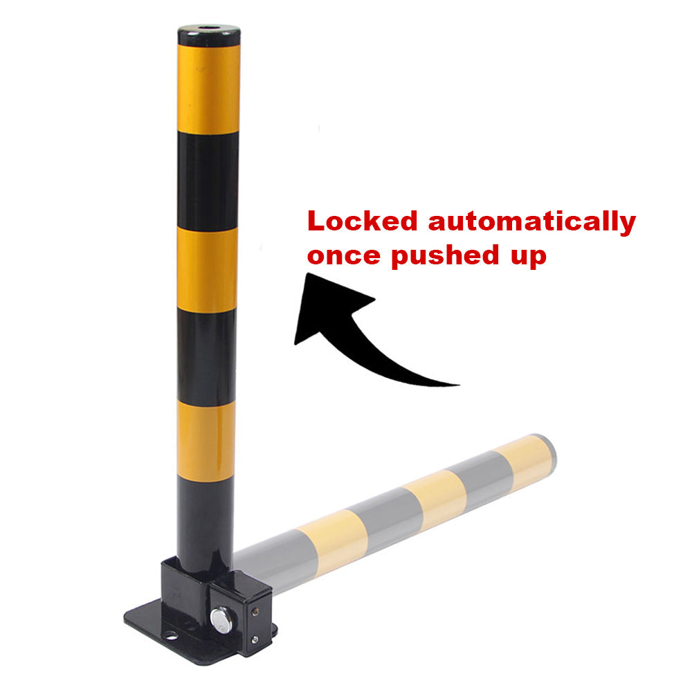 Fold Down Vehicle Security Car Parking Lock Safety Barrier Bollard Locker Barrier -Black V891-CAR-RCBB-X1
