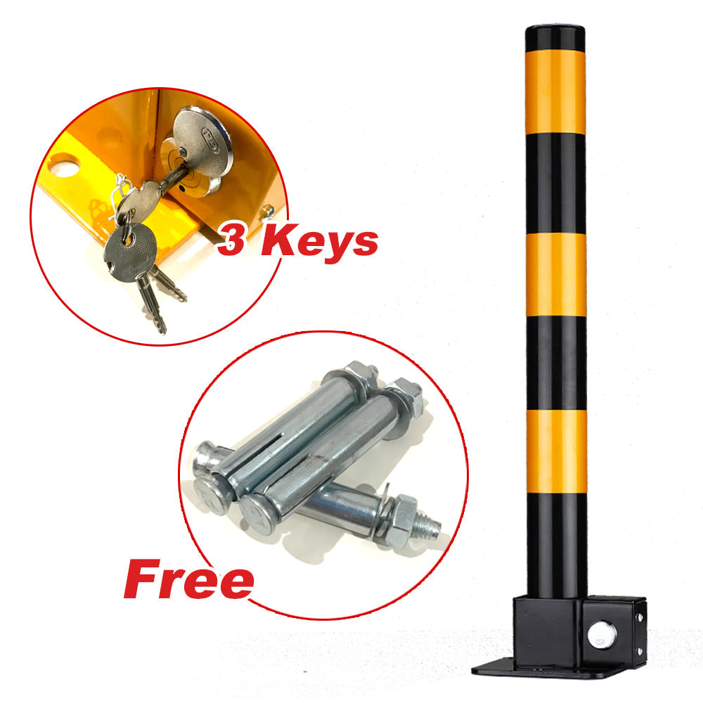 Fold Down Vehicle Security Car Parking Lock Safety Barrier Bollard Locker Barrier -Black V891-CAR-RCBB-X1