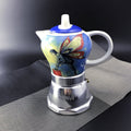 Fairy Vintage Porcelain Ceramic Italian Stove Top Espresso Coffee Maker 3-4Cups 200ml V891-HW-CCMF-X1