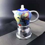 Fairy Vintage Porcelain Ceramic Italian Stove Top Espresso Coffee Maker 3-4Cups 200ml V891-HW-CCMF-X1