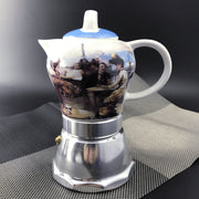 Afternoon Tea Vintage Porcelain Ceramic Italian Stove Top Espresso Coffee Maker 3-4Cups 200ml V891-HW-CCMS-X1